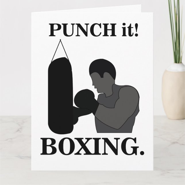 Cartão Boxe Esporte Soco Boxe (Frente)