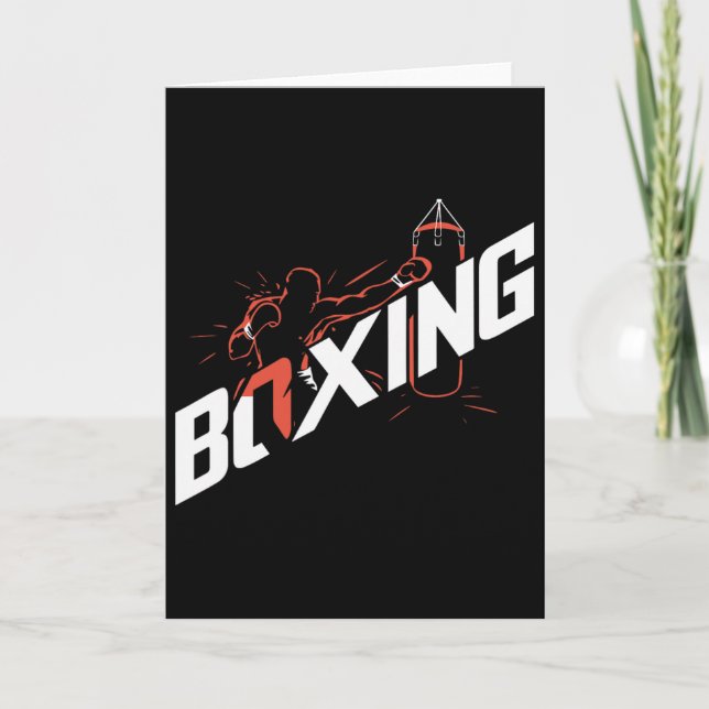 Cartão Boxe G Boxe Kickboxing Amante do Boxe Boxeador  (Frente)