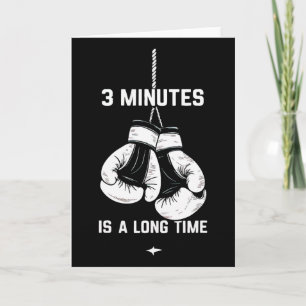 Cartão Boxe Kickboxing Boxeador 3 Minutos É Um Longo Temp