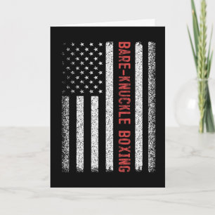 Cartão Boxe Re-knuckle Bandeira Americana 4 de Julho Mulh