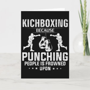 Cartão Boxe Tailandesa Engraçada Porque Socar as Pessoas 