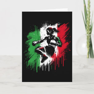 Cartão Boxeadora Feminina Italiana - Garota Italiana de K
