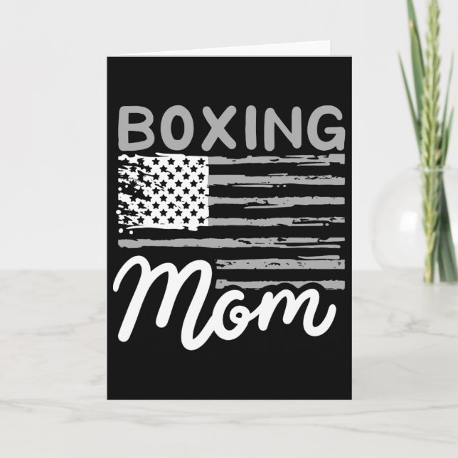 Cartão Boxeando Mãe Boxeando Mãe Kickboxing Mamãe Mamãe D (Frente)