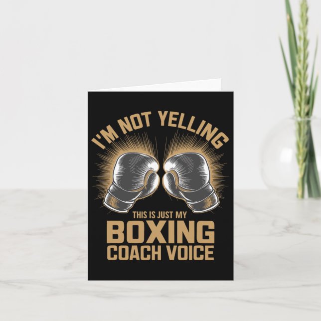 Cartão Boxer Boxer Fighter Fight Boxers Coaching (Frente)