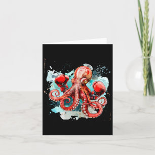 Cartão Boxer Boxer Octopus Lover Ocean Sea Creature
