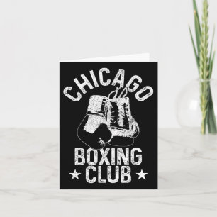 Cartão Boxer do Clube de Boxing Chicago Vintage