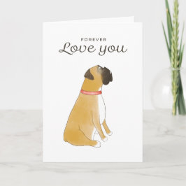 Cartão Boxer Dog Greeting Card | Boxer Lover Love Card