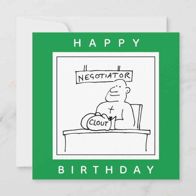 Cartão Boxer em uma Mesa tem Clout em Cartoon de Luvas de (Frente)