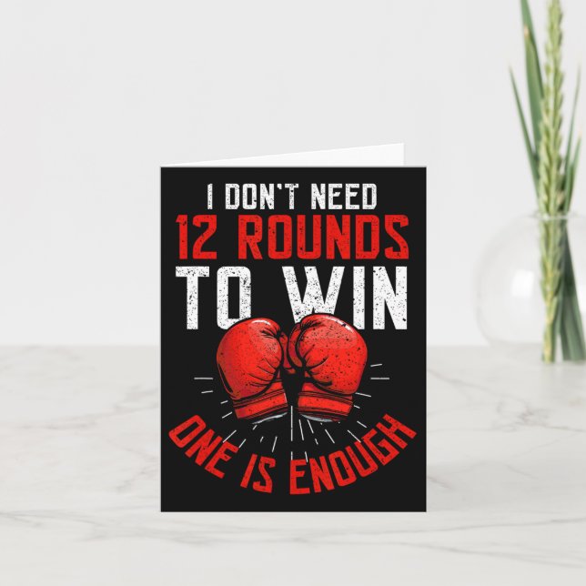 Cartão Boxer Engraçado Boxing (Frente)