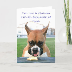Cartão Boxer glutton greeting card