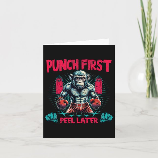 Cartão Boxer Indo Alpe Punch Primeiro Macaco De Boxing (Frente)