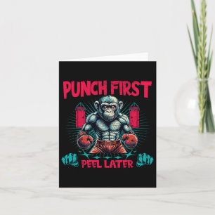 Cartão Boxer Indo Alpe Punch Primeiro Macaco De Boxing