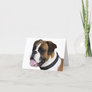 Cartão Boxer Puppy Dog Vazio Notecard