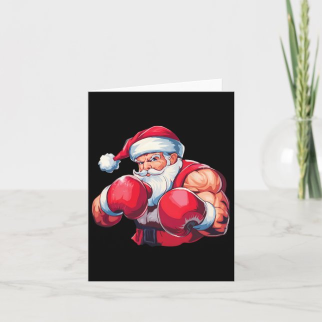 Cartão Boxer Santa Claus Boxer Boxer Caixa de Natal Xm (Frente)