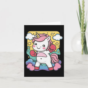 Cartão Boxer Unicorn Com Luvas Boxing Adora Boxing
