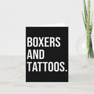 Cartão Boxers E Tattoos Proprietário Alemão De Boxeiro Cã