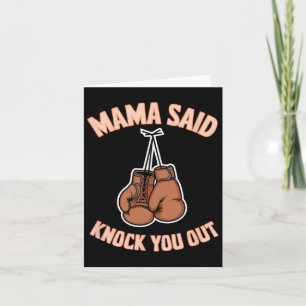 Cartão Boxin Kickboxing Mama Disse Knock U Fighting S