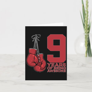 Cartão Boxing 9 Anos De Ser Incrível Boxer 9º Aniversário