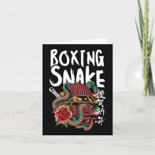 Cartão Boxing Cobra Japonês Samurai Warrior Cobra Fighte