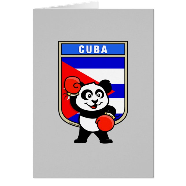 Cartão Boxing Cuba Panda (Frente)