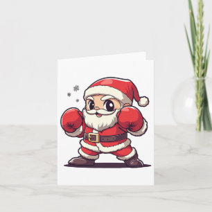 Cartão Boxing do Pai Natal Bonito - Natal com tema de Nat