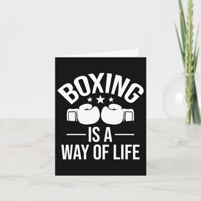 Cartão Boxing É Um Modo De Vida - Kickboxer Gym (Frente)