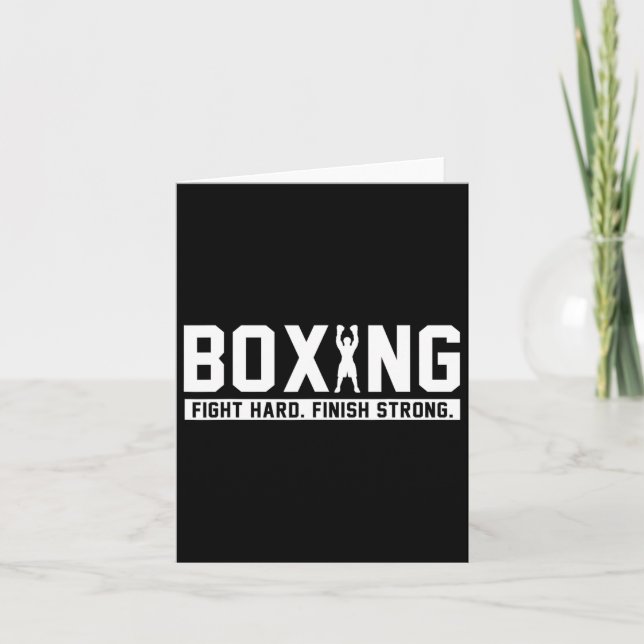 Cartão Boxing Fight Duro Finish Strong Boxote Dif (Frente)