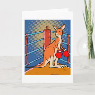 Cartão Boxing Glove Boxing Kangaroo Fighting