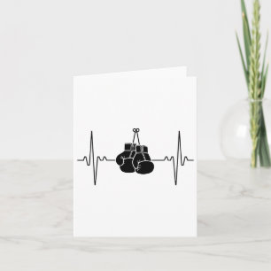 Cartão Boxing Heartbeat Line Punch Design