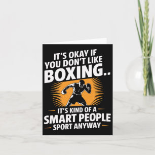 Cartão Boxing Humor Design - Silhouet do Esporte das Pess