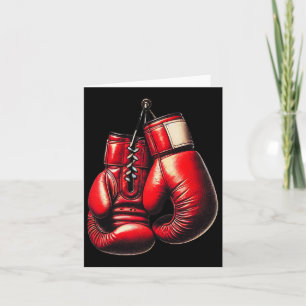 Cartão Boxing Luvas Red Boxing Esporte Boxer Kickboxe