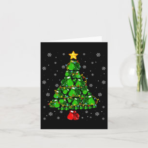 Cartão Boxing Natal Sports Lover Xmas Tree Lights Paj