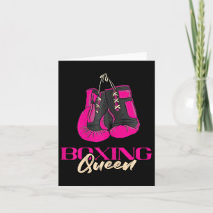 Cartão Boxing Queen Kickboxer in a box Luvas Boxing Bo