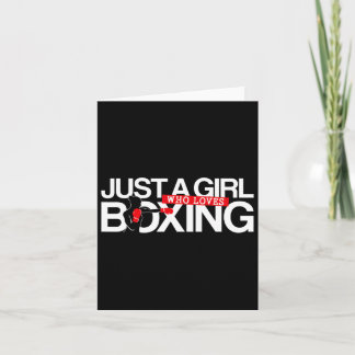 Cartão Boxing Vintage Apenas Uma Menina Que Adora Boxing