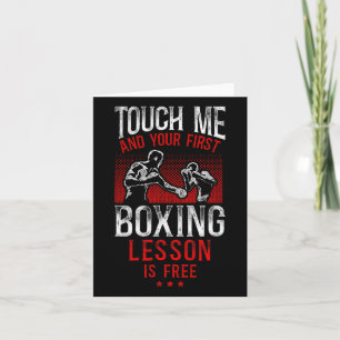 Cartão Boxing Vintage Me Toca E Seu Primeiro Boxing Menos