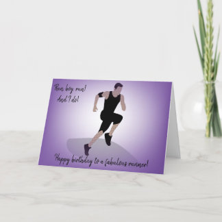 Cartão Boy Amputee Runner Birthday