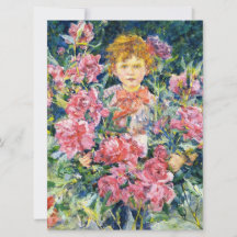 Boy With Red Peony Flowers (por Robert Reid)
