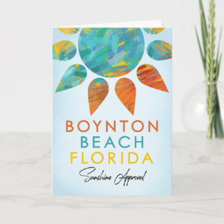 Cartão Boynton Beach Florida Sunshine Viagem