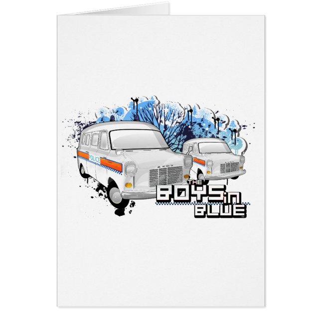 Cartão Boys In Blue - Van Da Polícia Retroativa 1988 (Frente)