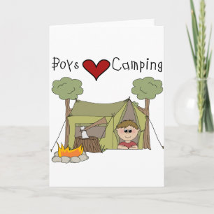 Cartão Boys Love Camping