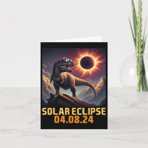 Cartão Boys T Rex Dinossauro Astronauta Total Eclipse Sol