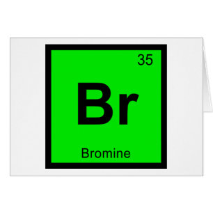 Cartão Br - Química do Bromo Símbolo da Tabela Periódica