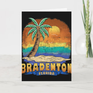Cartão Bradenton Flórida Lembrança Vintage Desgastada