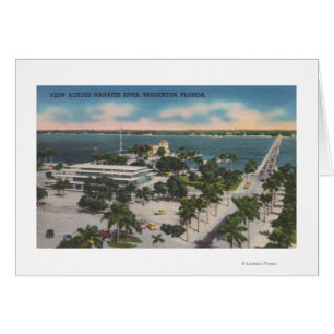 Cartão Bradenton, Florida - vista através do rio do