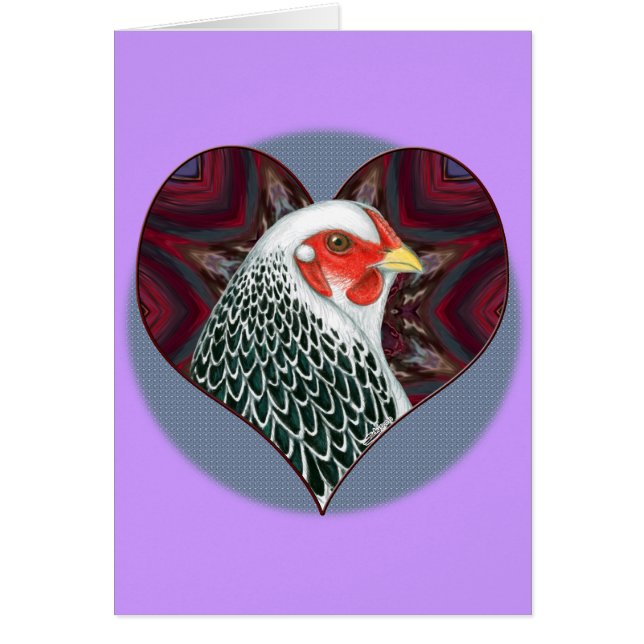 Cartão Brahma Hen Heart (Frente)