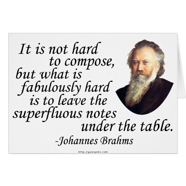 Cartão Brahms na composição (Frente Horizontal)