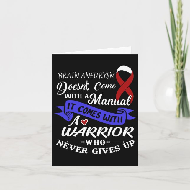 Cartão Brain Aneurysm Warrior (Frente)