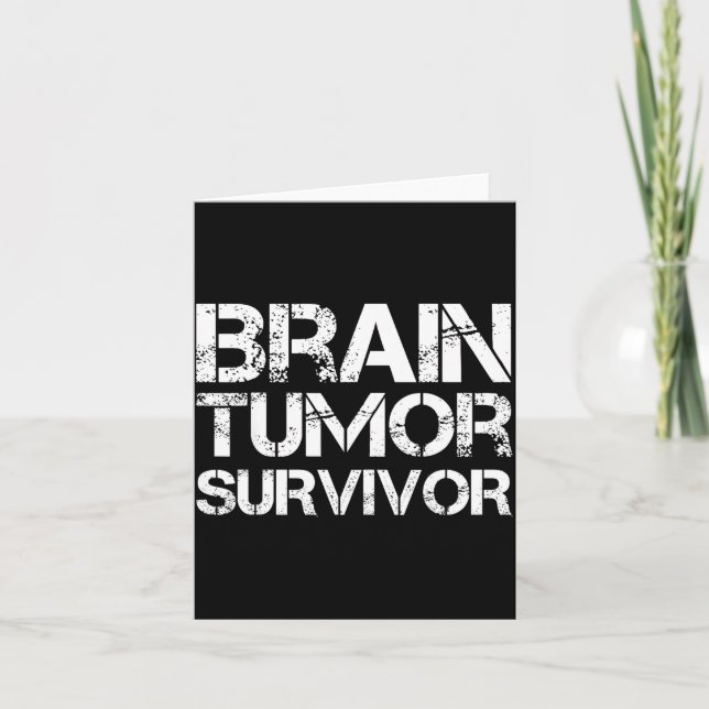 Cartão Brain Tumor Survivor For Brain Cancer Awareness Da (Frente)