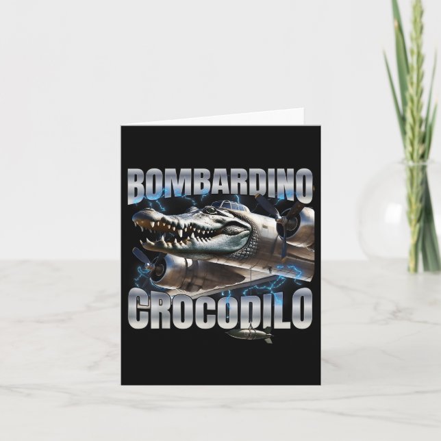 Cartão Brainrot Bombardino Crocodilo Italiano (Frente)