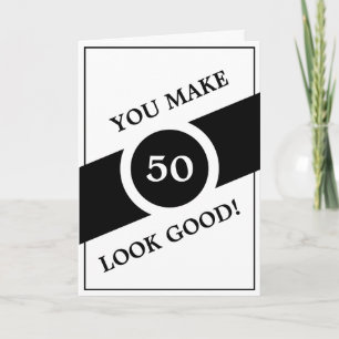 Cartão Branca Engraçado Personalizado Irmão 50º Aniver